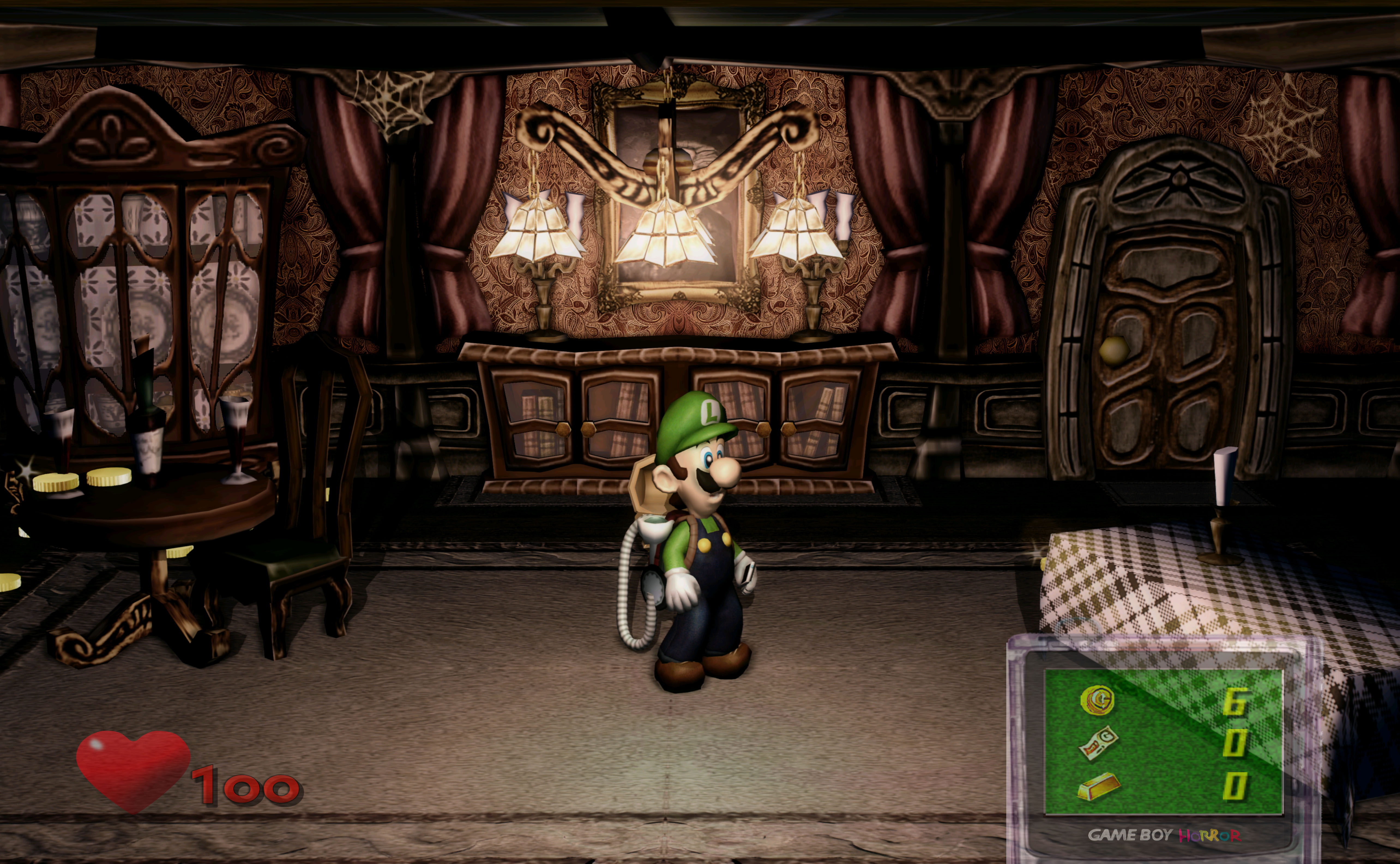 Luigi's Mansion: First-Person Optimized & HD Textures, Wii Dolphin